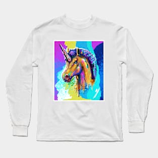 retro unicorn Long Sleeve T-Shirt